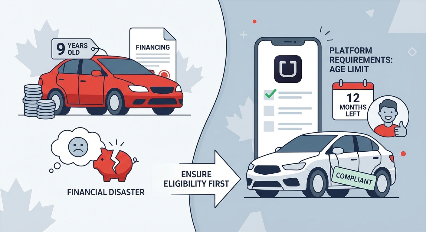 Gig Worker Car Loans in Canada illustration