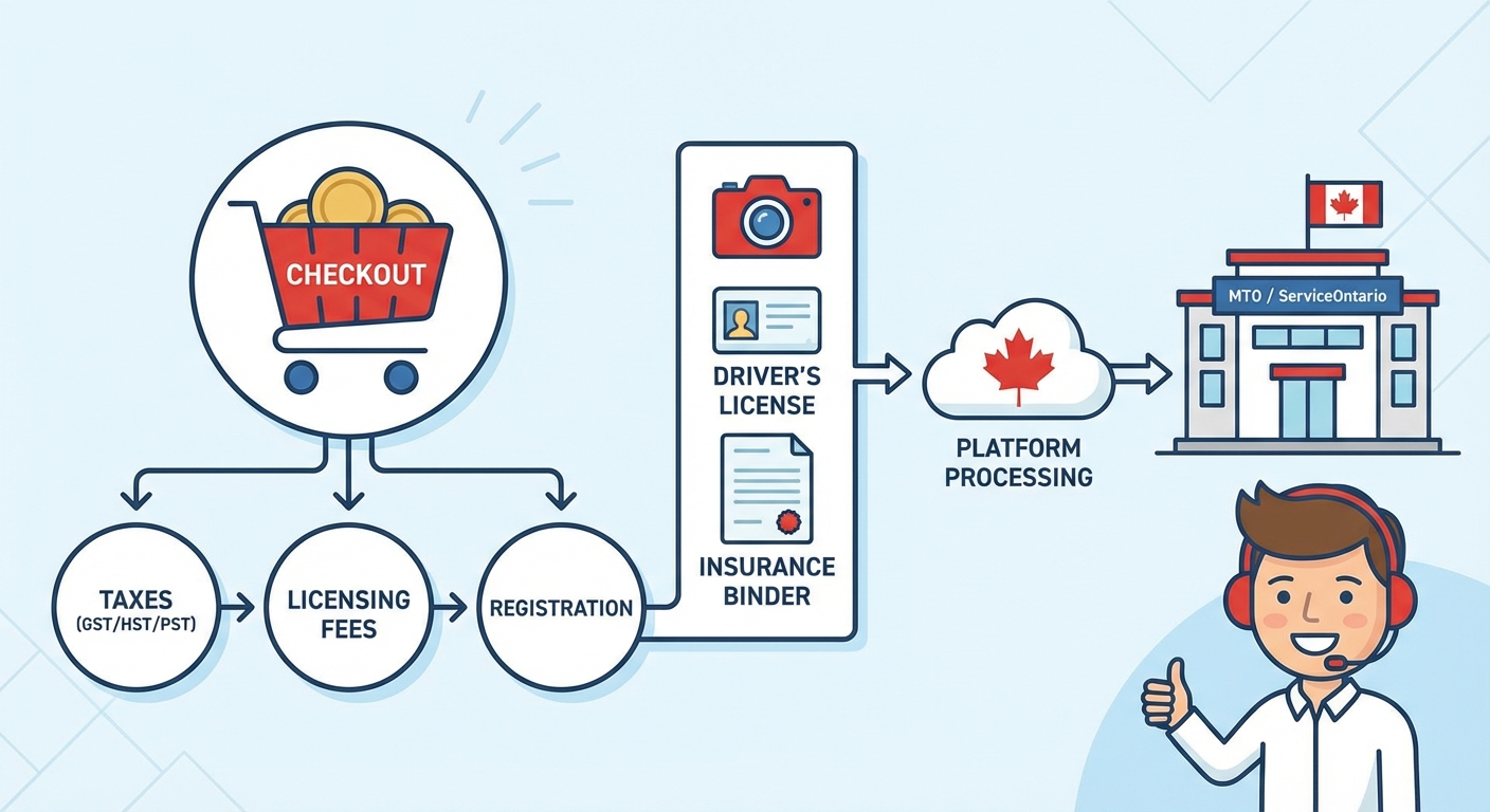 Online Car Dealers in Canada illustration