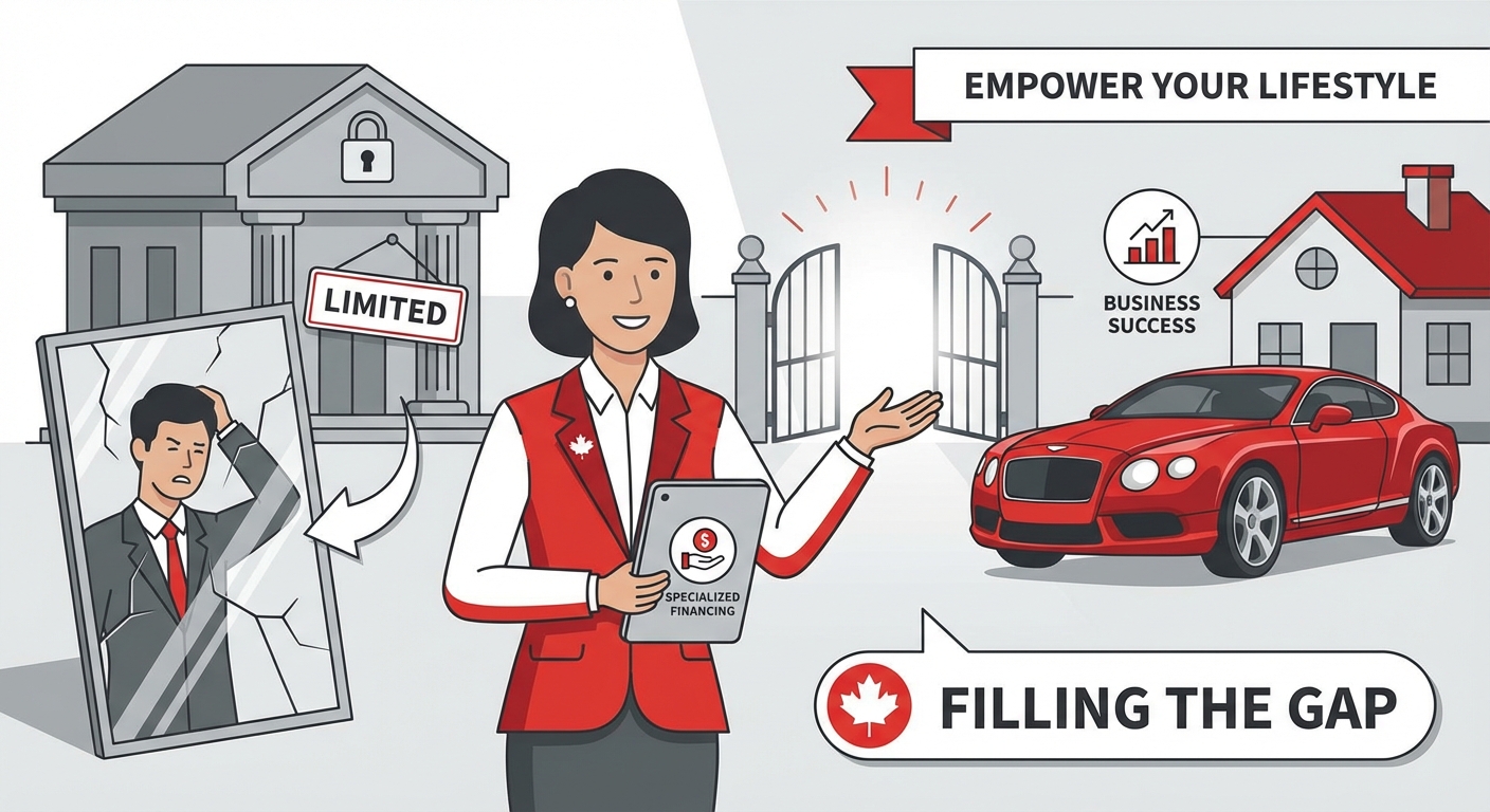 luxury car financing for self employed no income verification illustration