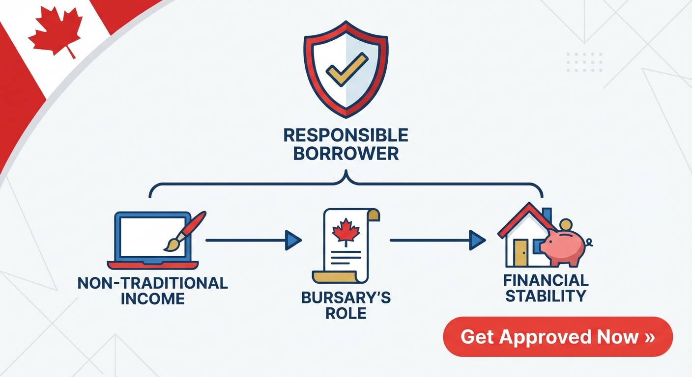 auto financing with bursary income illustration