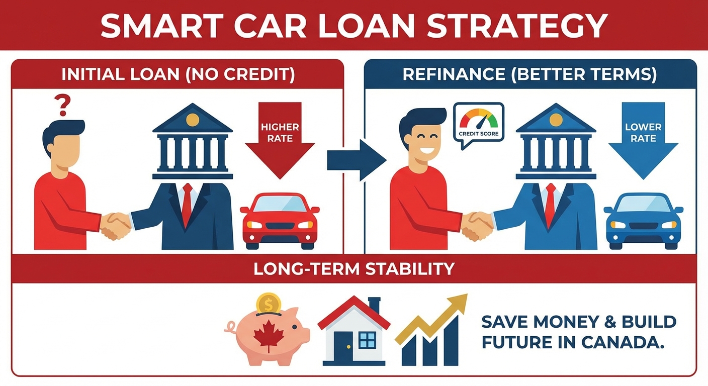 car loan for post-graduate work permit holders Calgary illustration