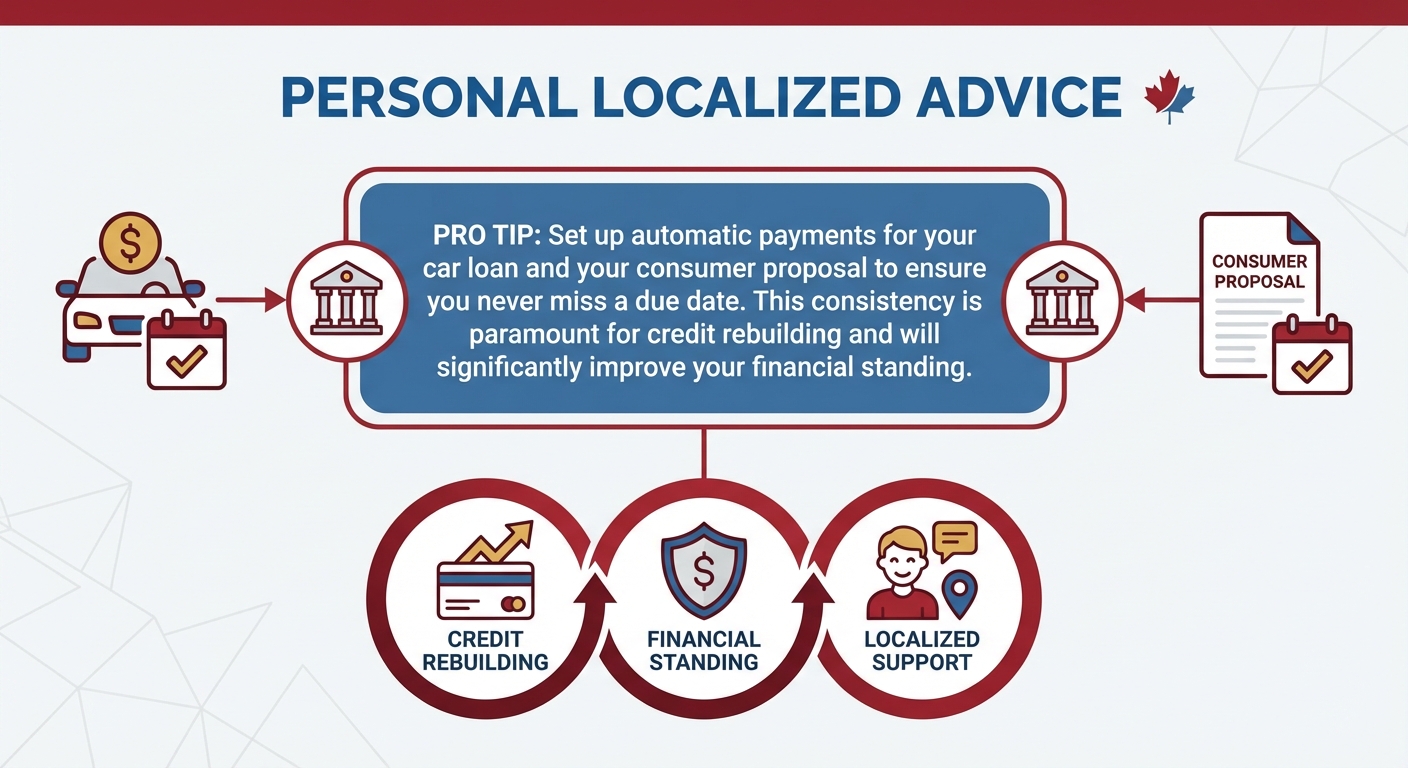 Car financing for essential work commute mid-consumer proposal in Ontario illustration