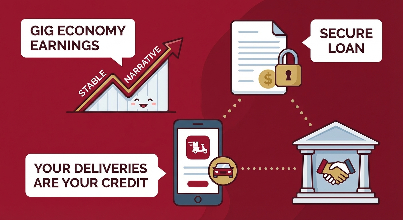 Car loan approval for inconsistent bursary income Canada illustration