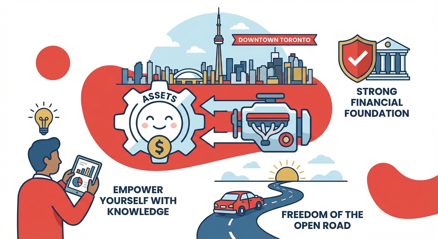 how to buy a car with asset income and no upfront money illustration