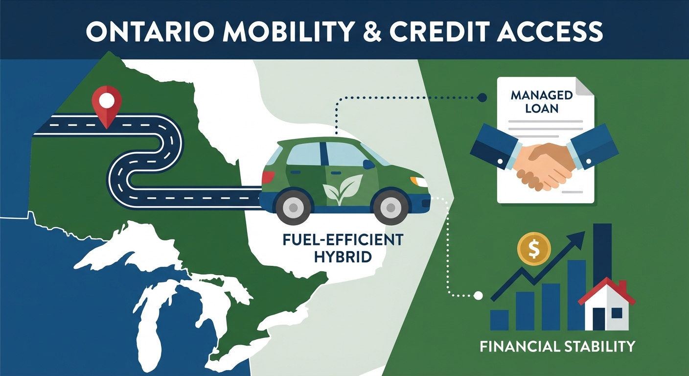Affordable hybrid car loans for low credit scores Canada illustration