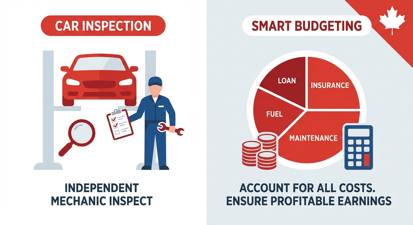 Urgent car loan for new SkipTheDishes driver Edmonton illustration