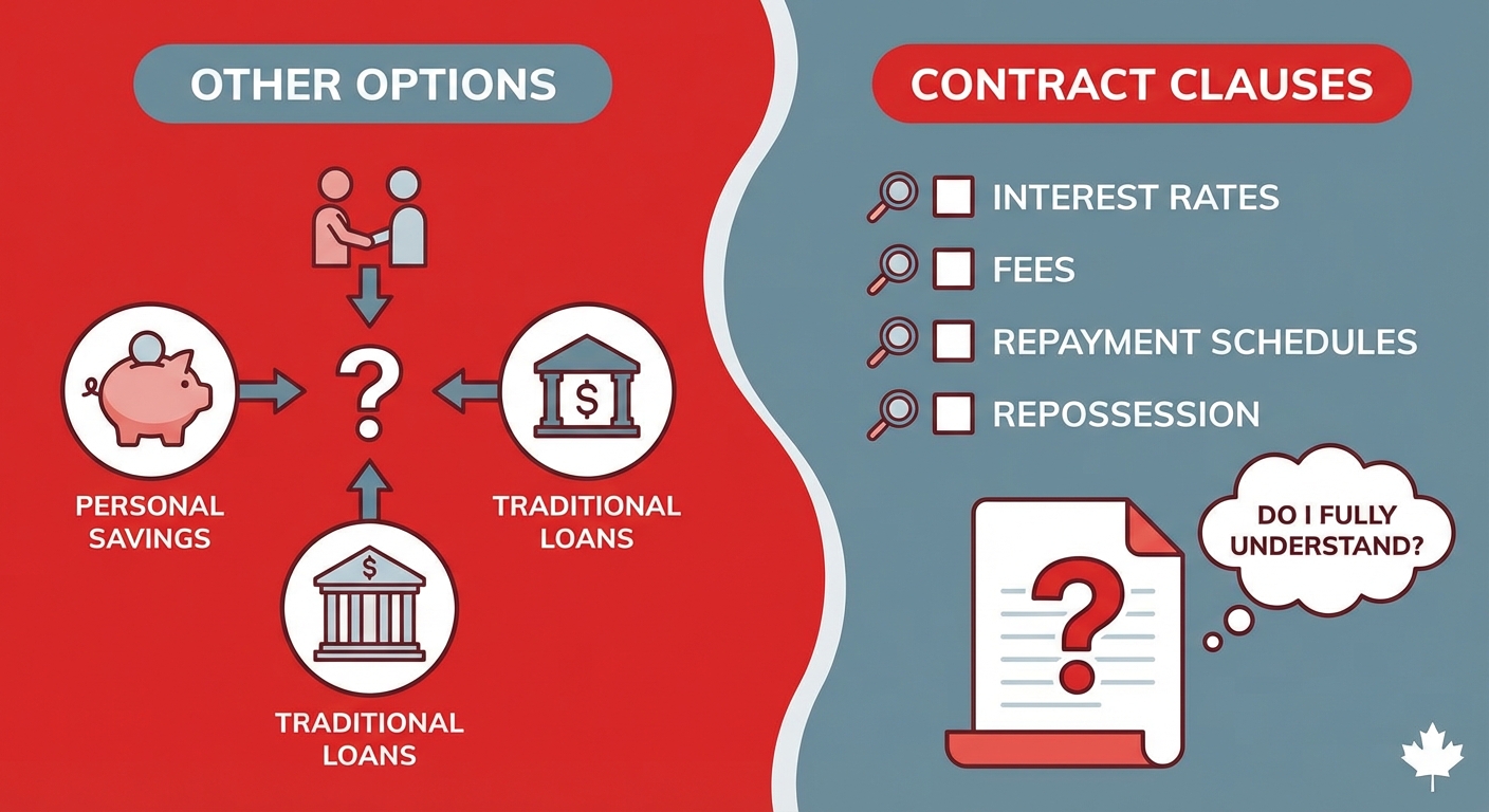 fast cash for self-employed using car as collateral Canada illustration