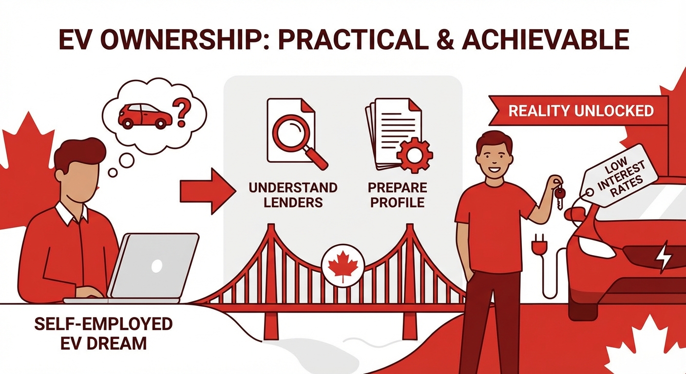 self employed EV financing Ontario low interest rates illustration