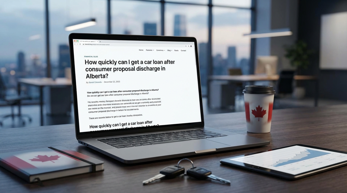 Car Loan After Consumer Proposal Discharge: The 2026 Greenlight